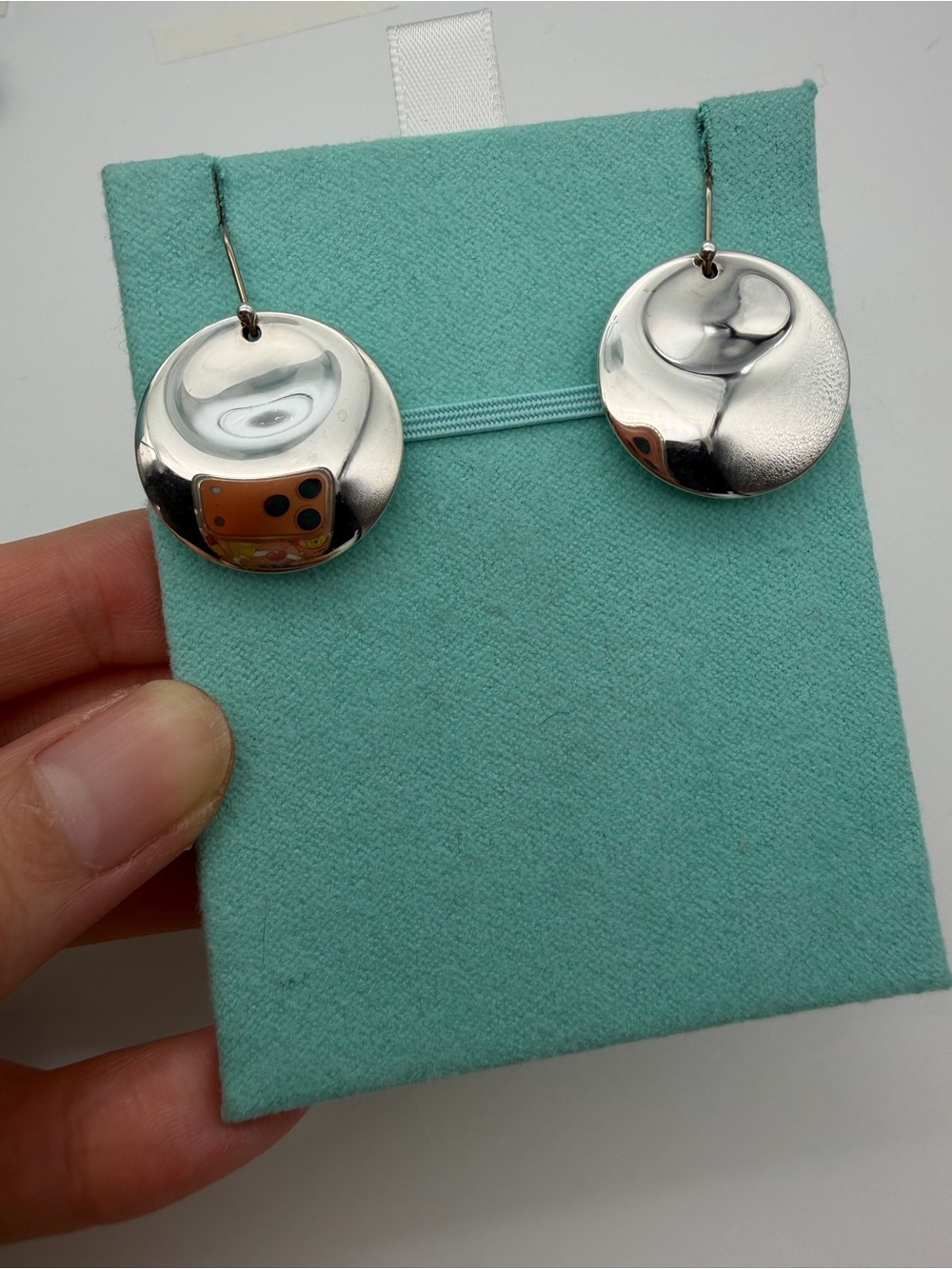 Tiffany & Co. peretti disc earrings in sterling silver